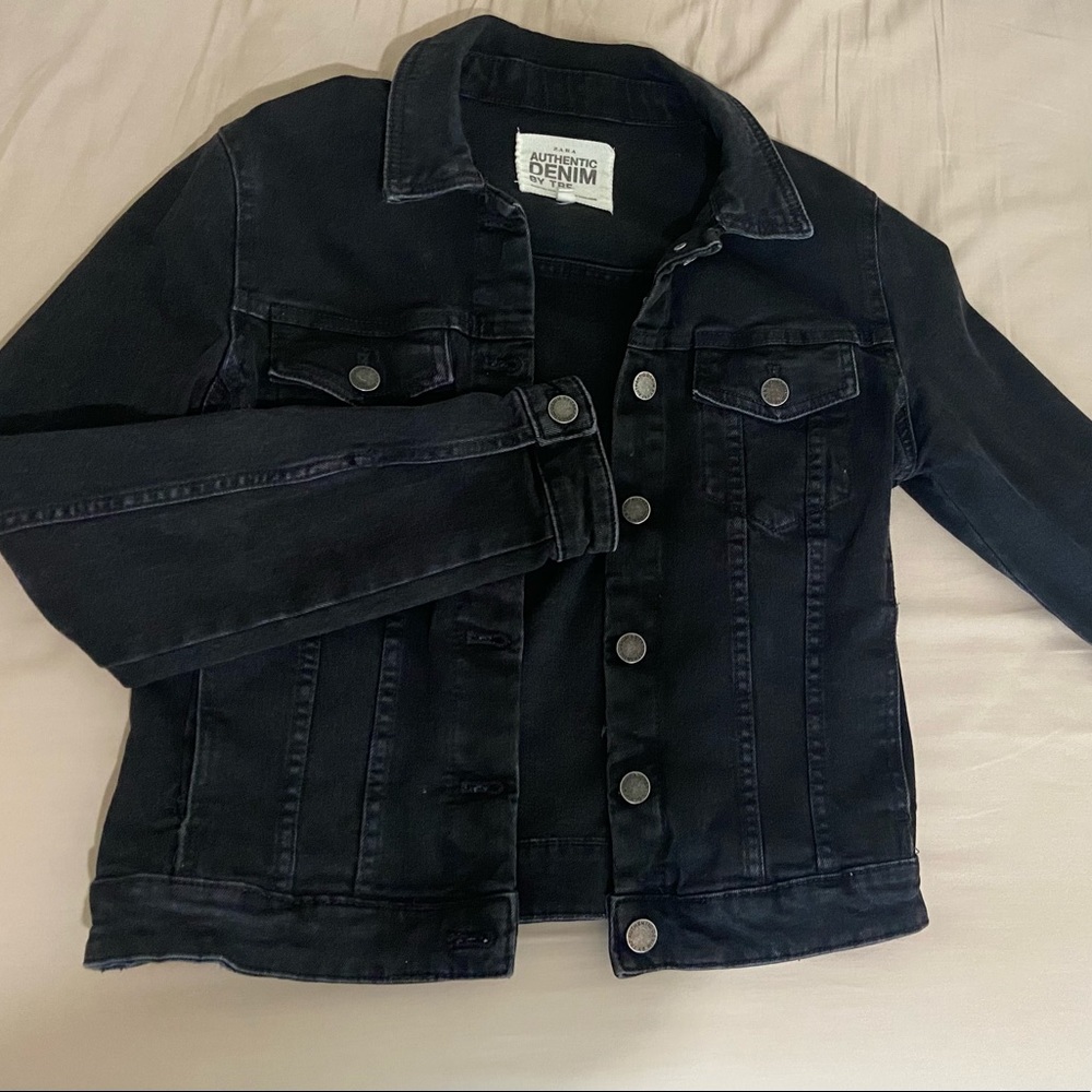 Zara black denim jacket - Small
